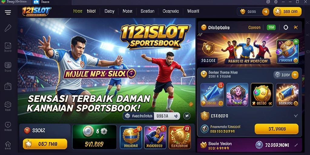 Tampilan menarik dari gameplay di aplikasi 1121SLOT Sportsbook.