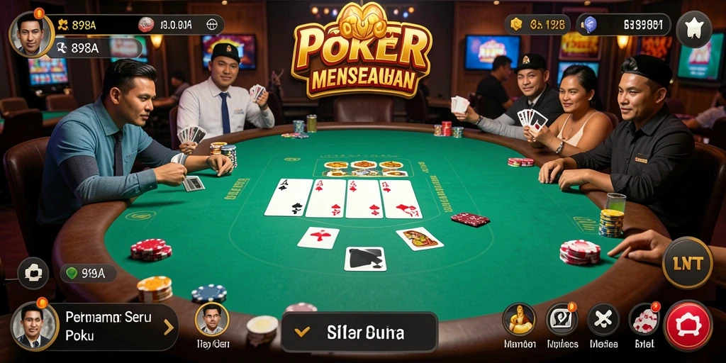 Screenshot gameplay 898A yang menunjukkan keseruan bermain Poker.