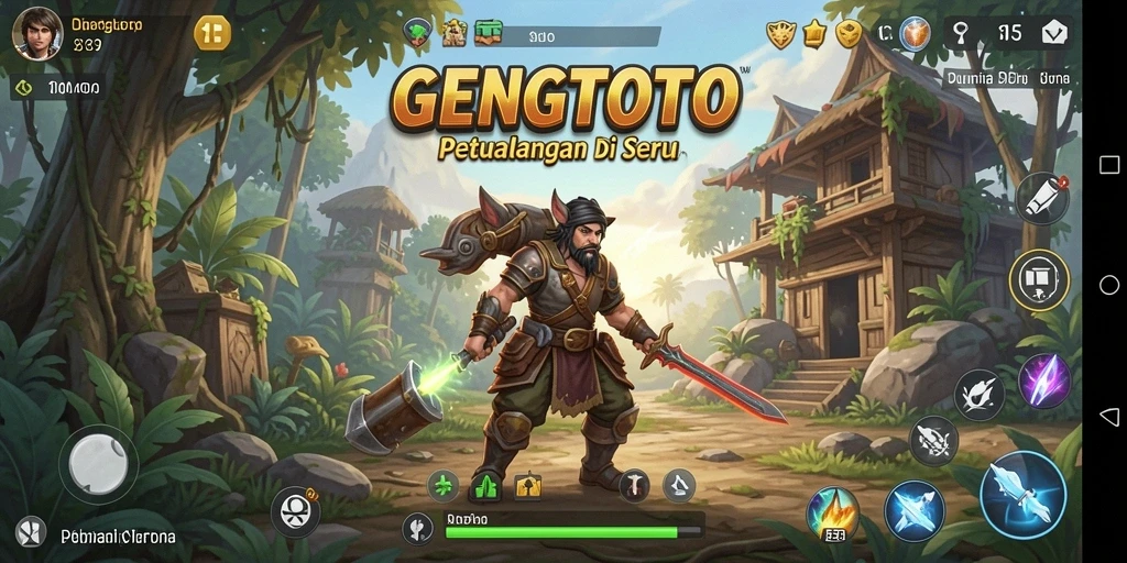 Screenshot GENGTOTO menampilkan aksi gameplay Open World yang menakjubkan.