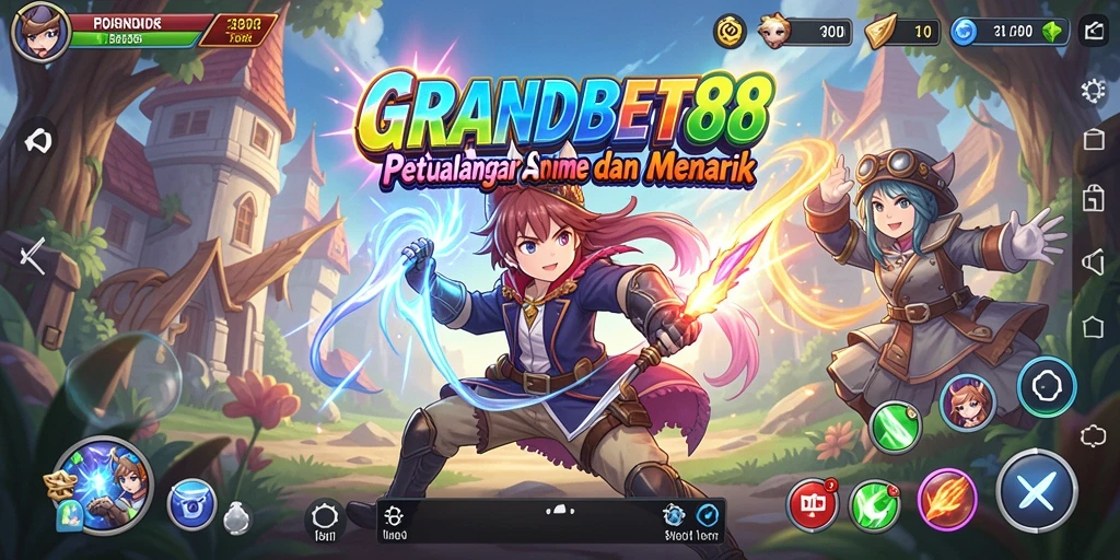 Tangkapan layar menjelaskan aksi seru dari gameplay Anime di GRANDBET88.