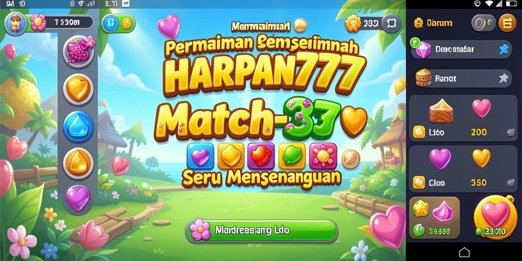 Tampilan menarik dari gameplay HARAPAN777 di dunia Match-3.