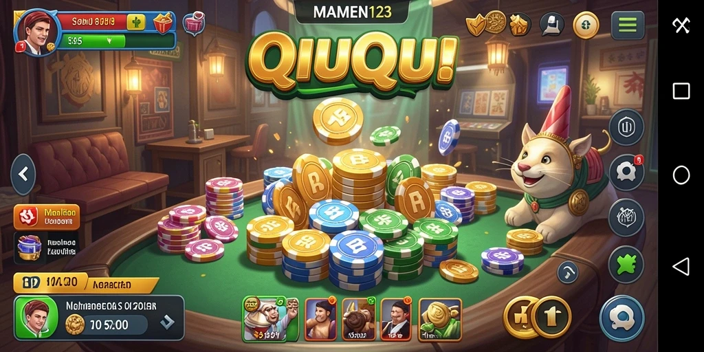 Tampilan gameplay MAMEN123 yang seru dan penuh strategi QiuQiu.