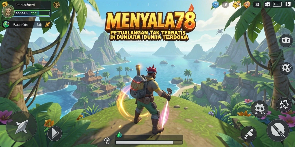 Tampilan gameplay Open World yang epik di MENYALA78.
