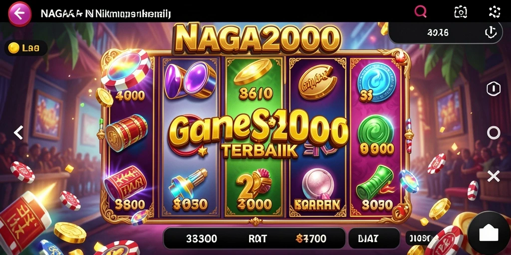 Tampilan gameplay slot NAGA2000 yang menarik dan penuh warna.