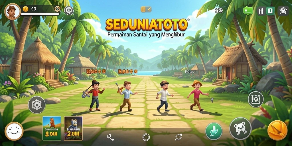 Screenshot SEDUNIATOTO menampilkan gameplay seru dan penuh warna.